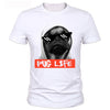 Cool New T Shirts Men The Adventure Dog Top Tees Pug Life O Neck Camisetas Polyester Short Sleeve Cool Summer Tops pa510